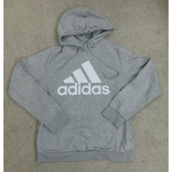 adidas Grey Hoodie with Big Logo - Picture 2 of 7